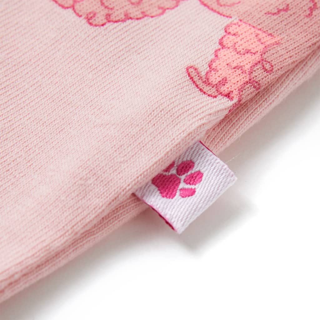 vidaXL Pyjama Kinderpyjama mit Kurzen Ärmeln Hellrosa 104