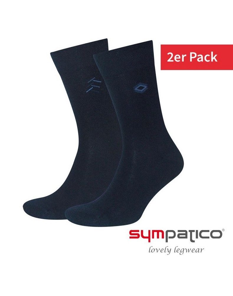 Sympatico Socken Tagessocke Business Seitendesign Crew (Business-Kniestrump, aus)