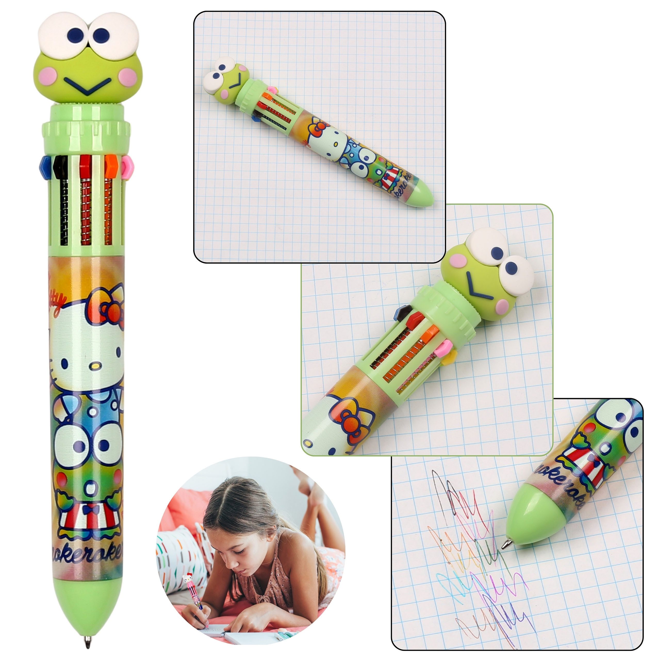Kugelschreiber Hello Kitty Keroppi Mehrfarbiger Stift 10in1, Farbe, 0,5 mm