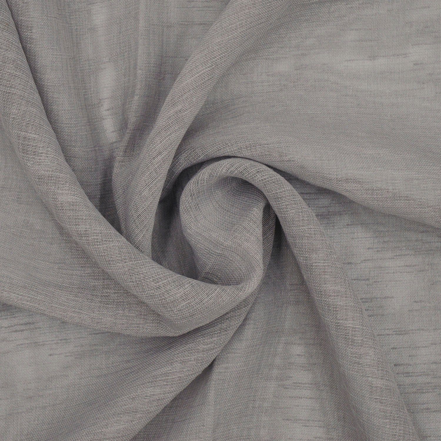 Gerster Gardine Elena (1 St), Ösen, halbtransparent, Ösenschal uni mit Ösen