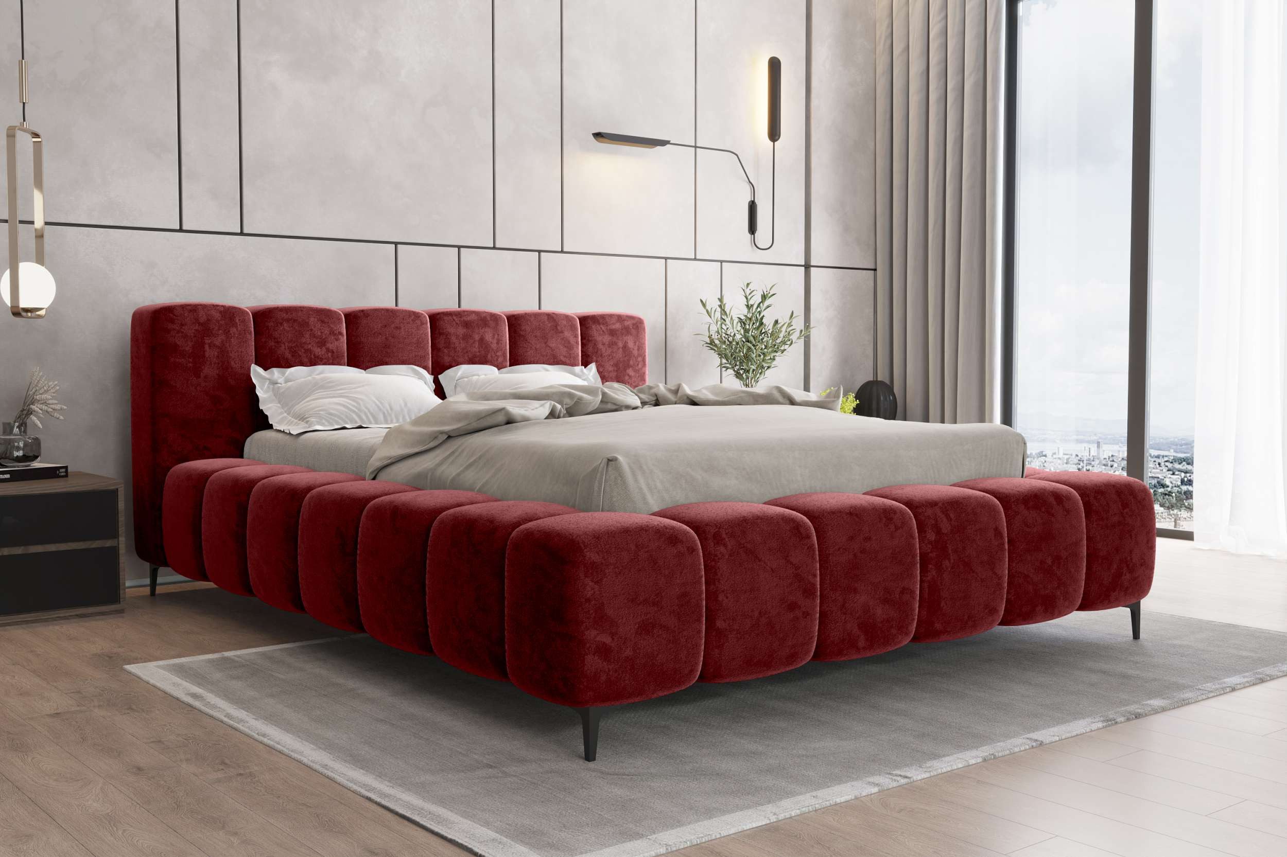 99rooms Polsterbett Cozy (Schlafzimmerbett, Bett), 140/160/180x200 cm, mit Bettkasten, Lattenrost, ohne Matratze