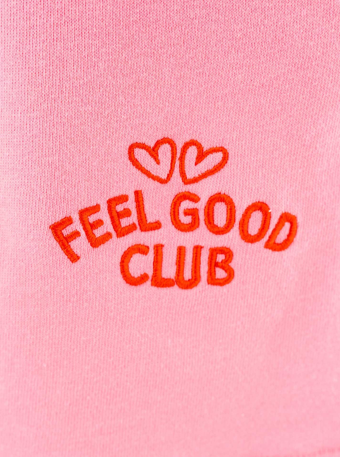 Zwillingsherz Sweathose "Feel Good Club" leichtes Sweatmaterial, Stickerei, Eingriffstaschen – Bild 5 von 5