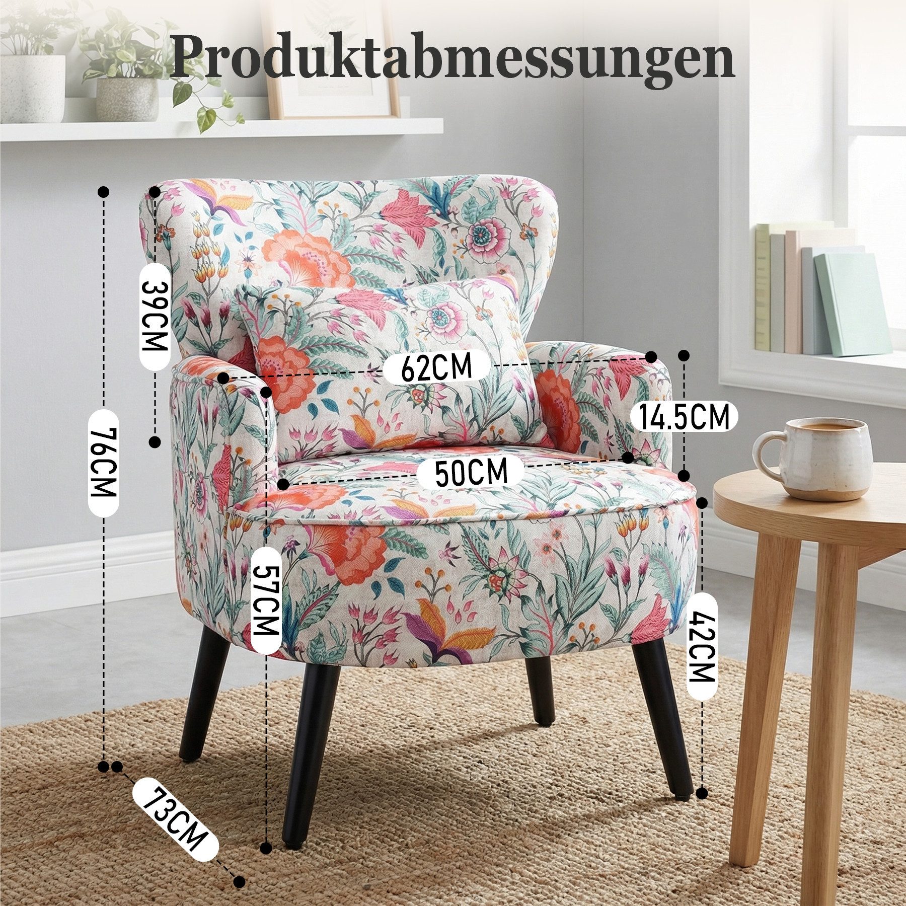 HomeMiYN Ohrensessel Der Wohlfühl-Sessel: Ihr perfekter Relax- und Lesesessel