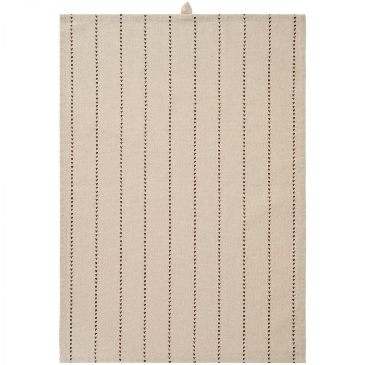 Ib Laursen Geschirrtuch Ib Laursen Geschirrtuch Valentina Herzen Natur Braun (50x70cm)