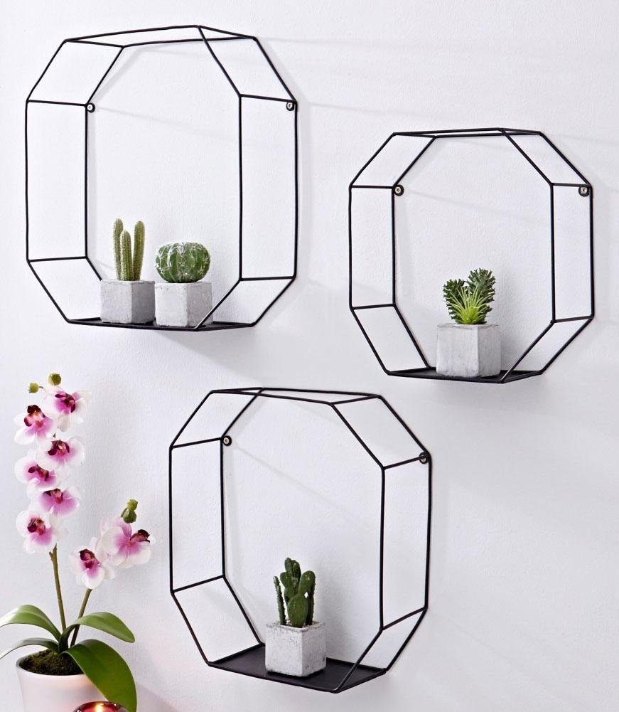 Creativ home Deko-Wandregal, Set 3-tlg., Dekoregal, günstig online kaufen