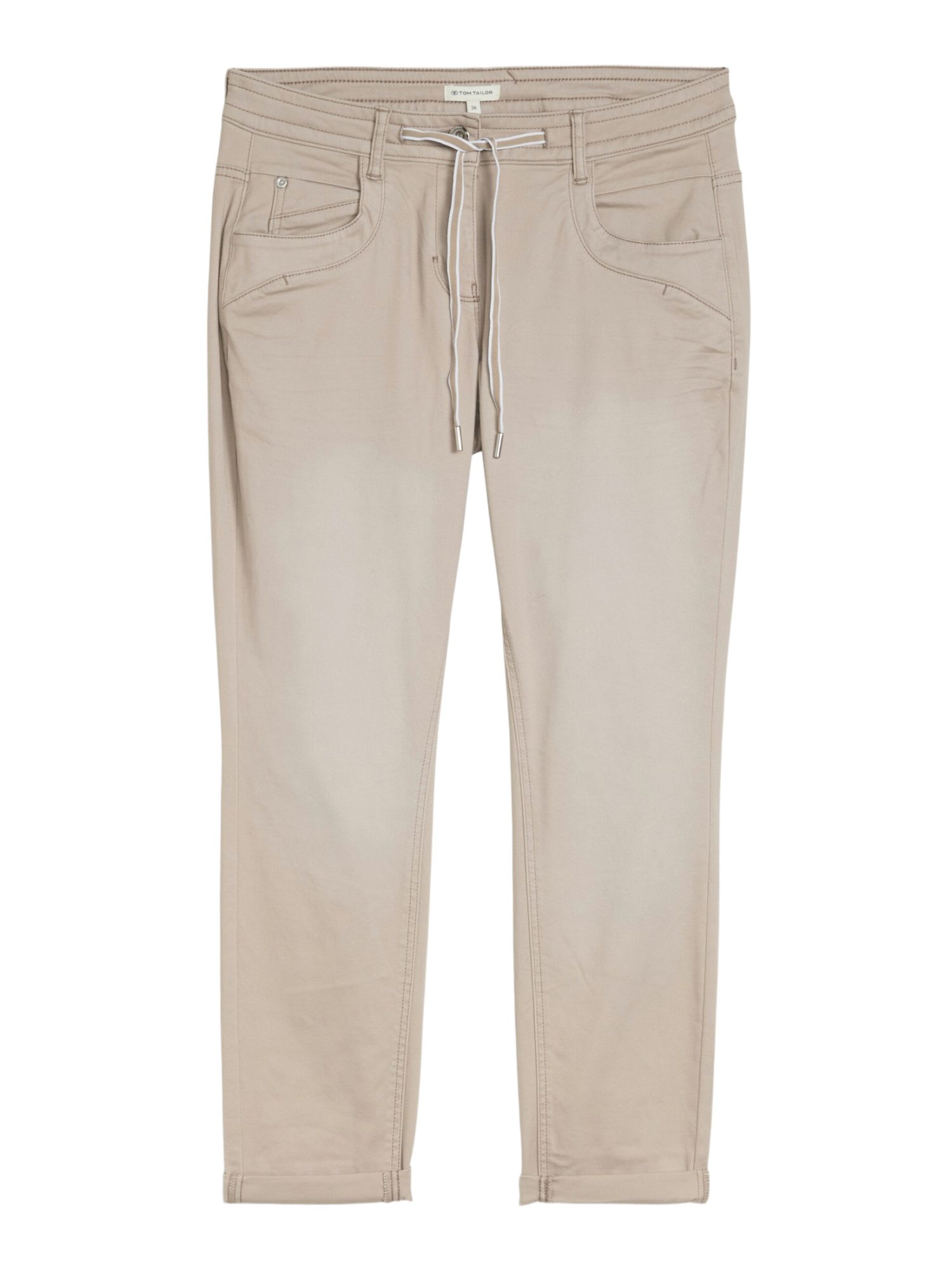 TOM TAILOR 7/8-Hose N natur,Casual,Baumwolle,Unifarben,Tapered Fit,Mittel