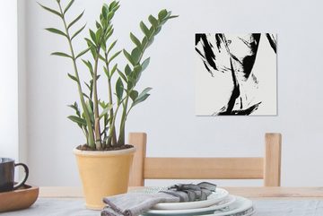 OneMillionCanvasses® Leinwandbild Farbe - Schwarz - Abstrakt, (1 St), Leinwand Bilder für Wohnzimmer Schlafzimmer