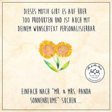 Mr. & Mrs. Panda Isolierflasche Blume Sonnenblume - Weiß - Geschenk, Getränkedose, Lieblingsmensch, B, Doppelwandiger Edelstahl.