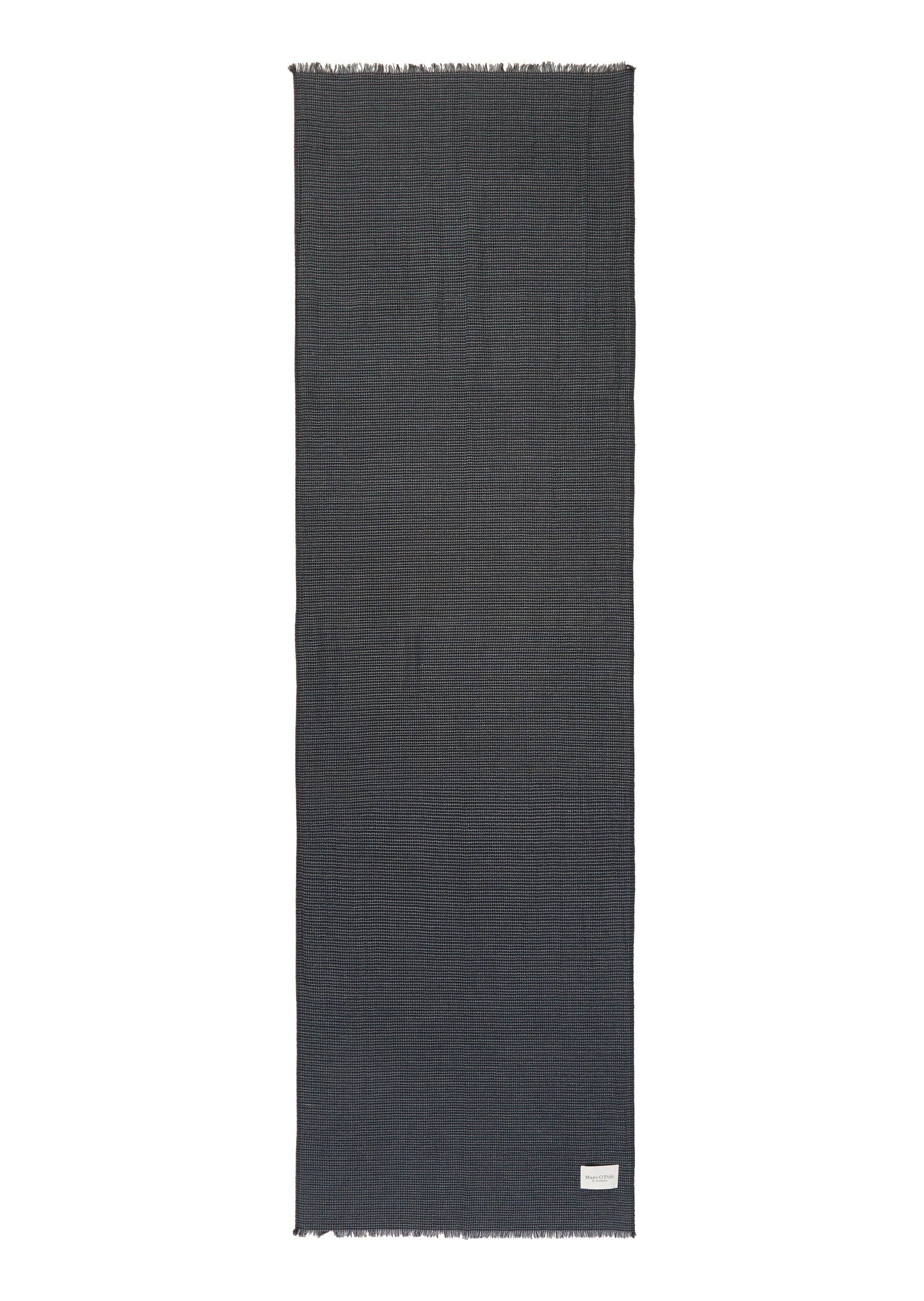 Marc O'Polo Schal mit blau feiner Waffel-Struktur