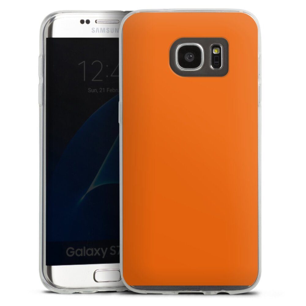 Handyhülle einfarbig orange Farbe Mandarine