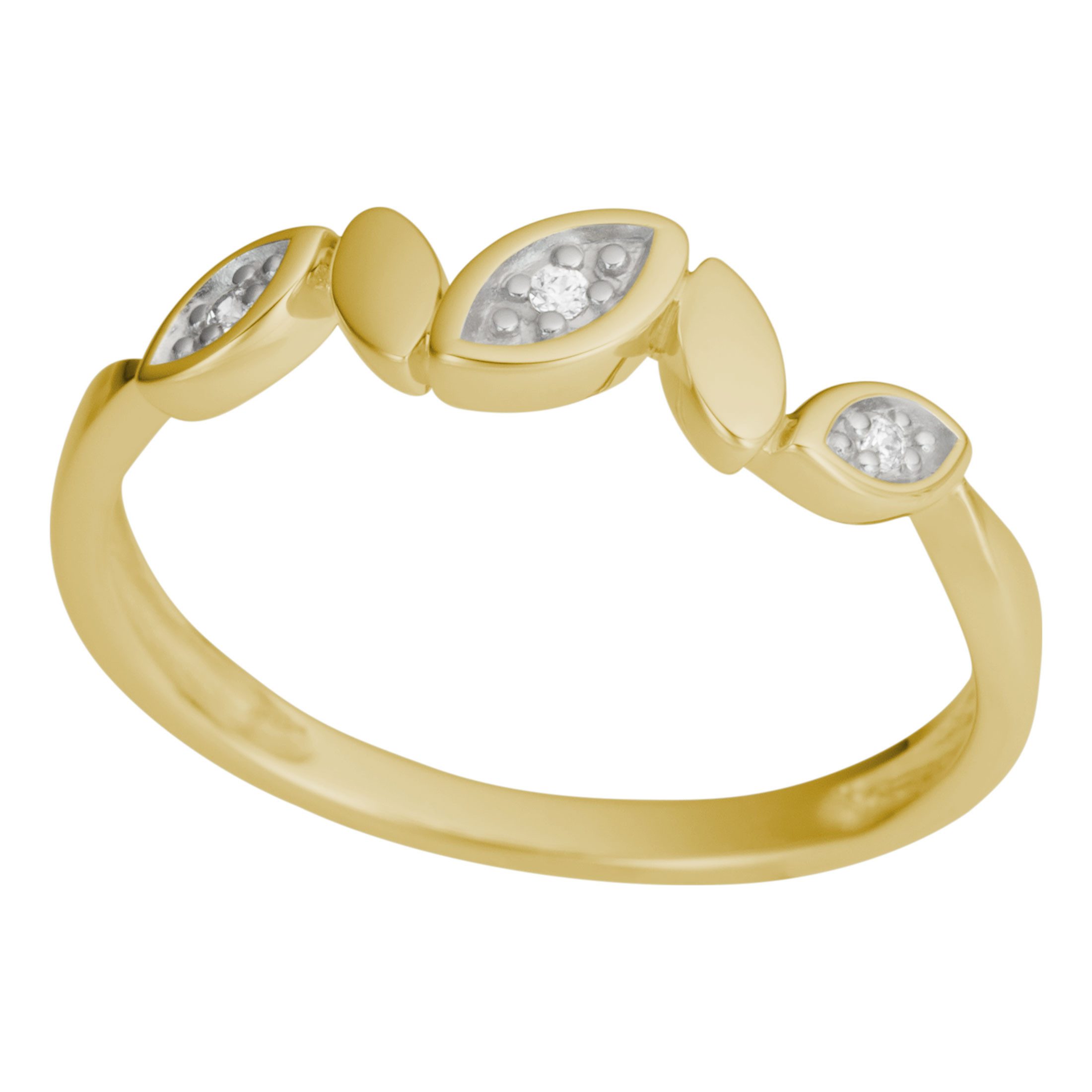 Firetti Fingerring Schmuck Geschenk Gold 375 Damenring Goldring Tropfen, mit Brillanten