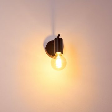 hofstein Wandleuchte »Quinzo« Wandlampe aus Metall in Schwarz, ohne Leuchtmittel, 1xE27, Wandspot im Retro/Vintage Design