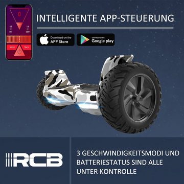 RCB TECH Balance Scooter Hummer mit Leistungsstarkem Motor, 8.5"Hoverboard für alle Gelände,APP