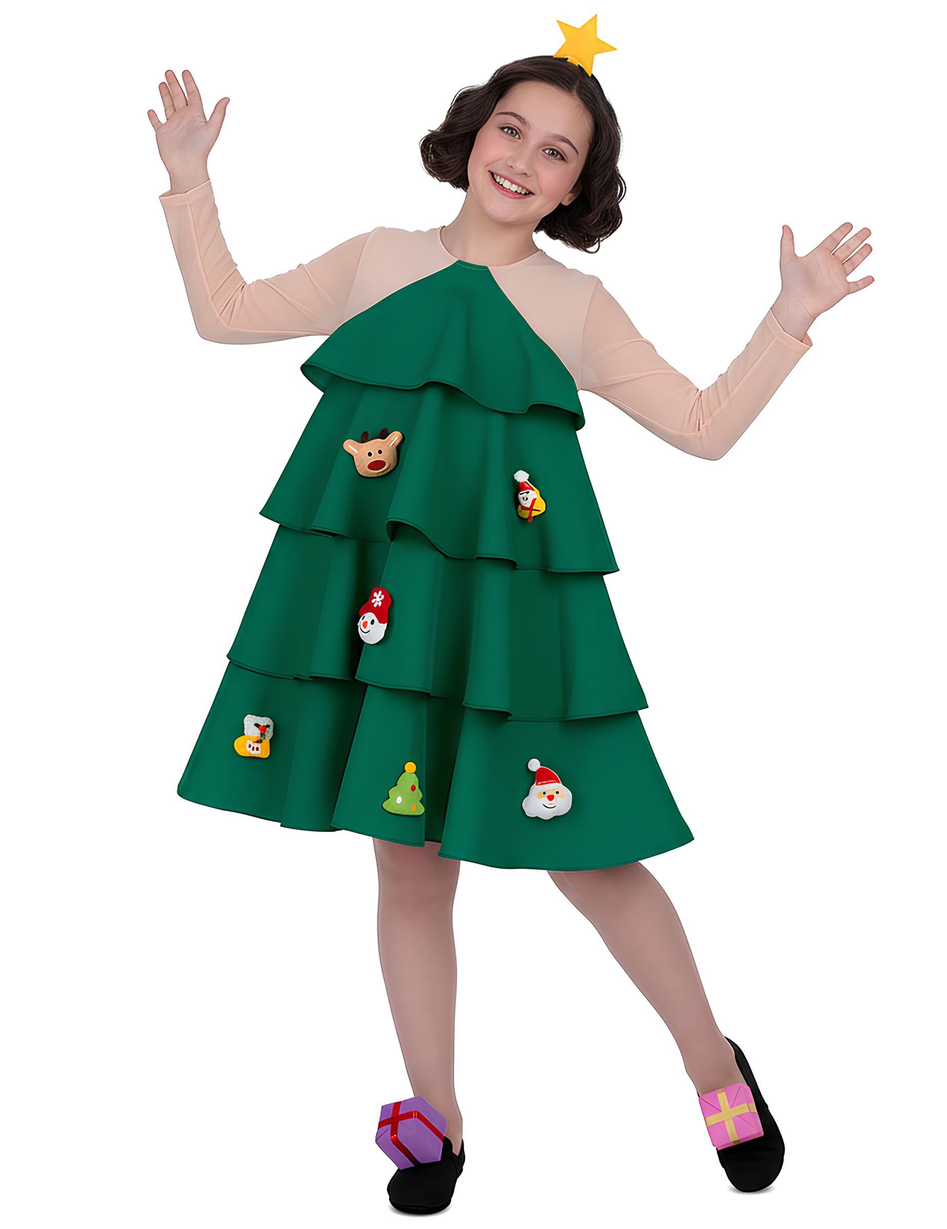 Kostüm Weihnachtsbaum Kostüm Mädchen grün