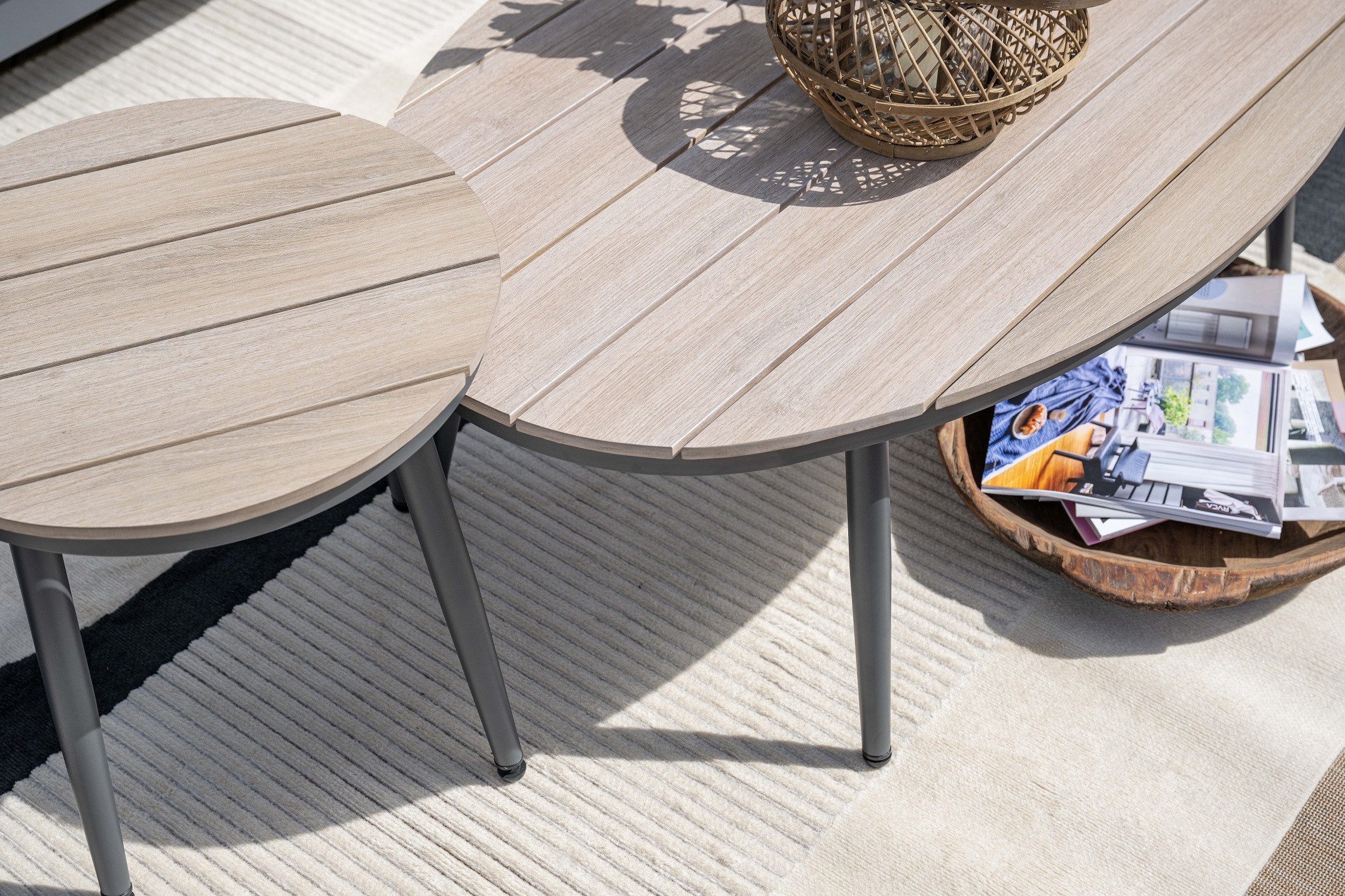 Garden Impressions Gartentisch Loungetisch Set Beistelltisch Kaffeetisch Margriet wetterfest Nonwood (Spar-Set, 2-St., 2er Set), pflegeleicht wetterfest stabil