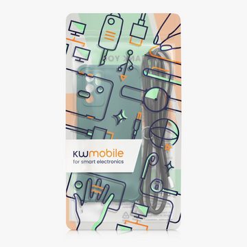 kwmobile Handyhülle Hülle für Oppo A16 / A16s / A54s, mit Metall Kette zum Umhängen - Silikon Handy Cover Case Schutzhülle