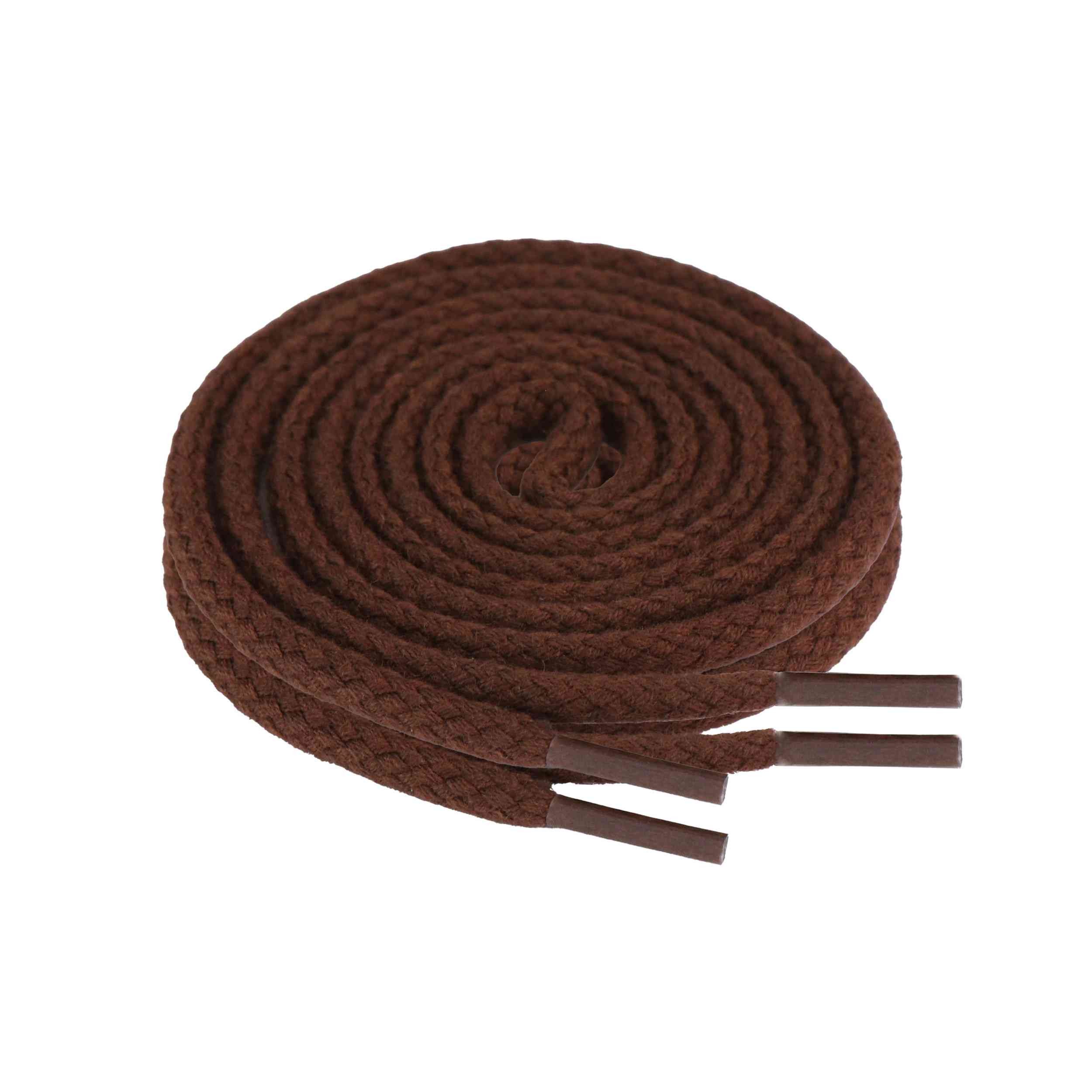 Schnürsenkel Braune runde Schnürsenkel 90cm – 1 Paar Baumwolle für Freizeit & Allta