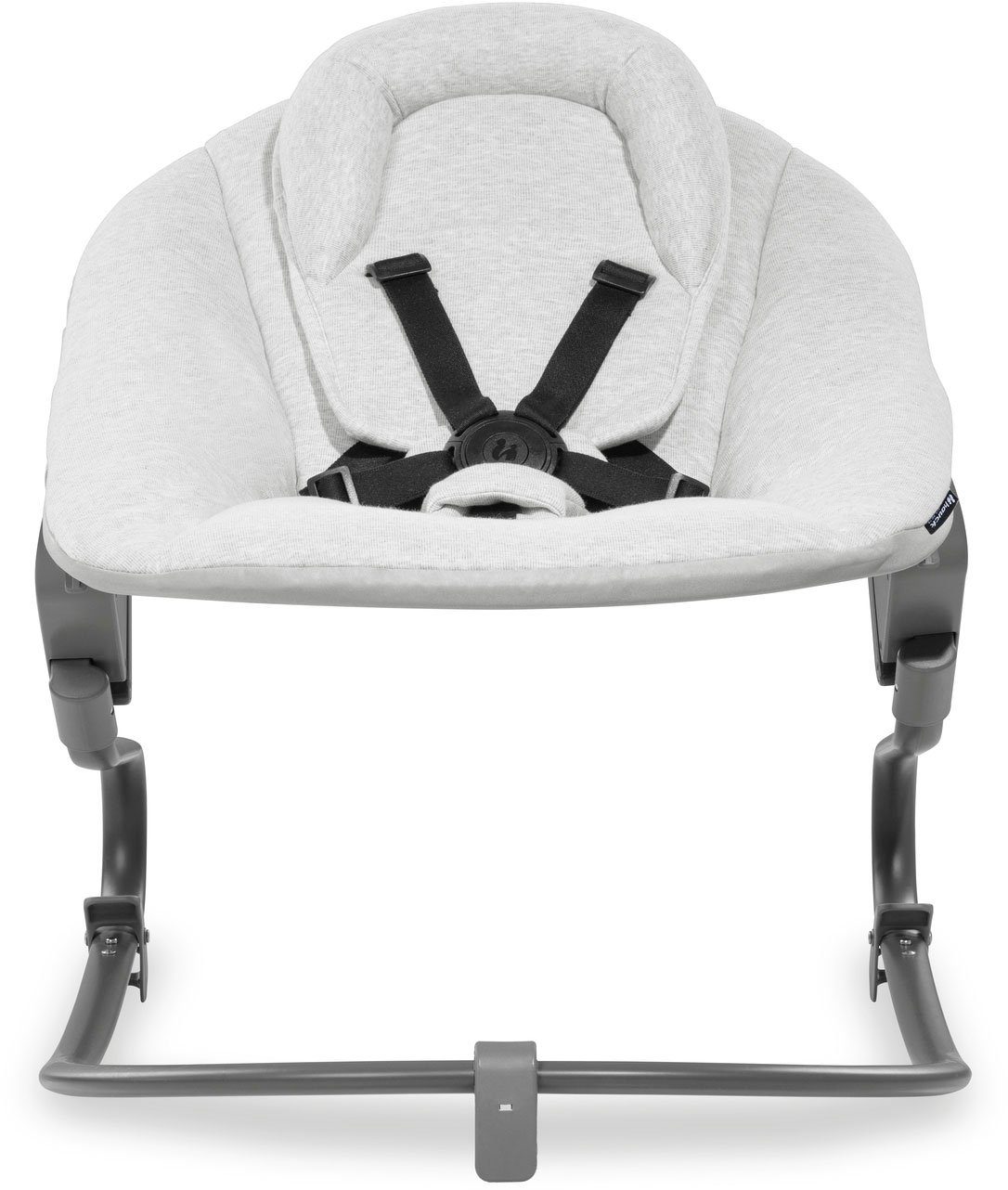 Hauck Alpha Bouncer Premium baby bouncer, Light Grey, for newborns with rocking frame, for Alpha+ and Beta+ highchairs