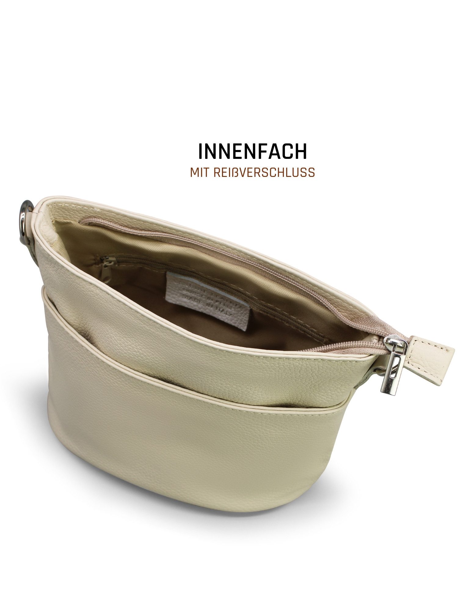Adel Bags Schultertasche LINA Umhängetasche für Damen, Schultertasche Echtleder Gürteltasche
