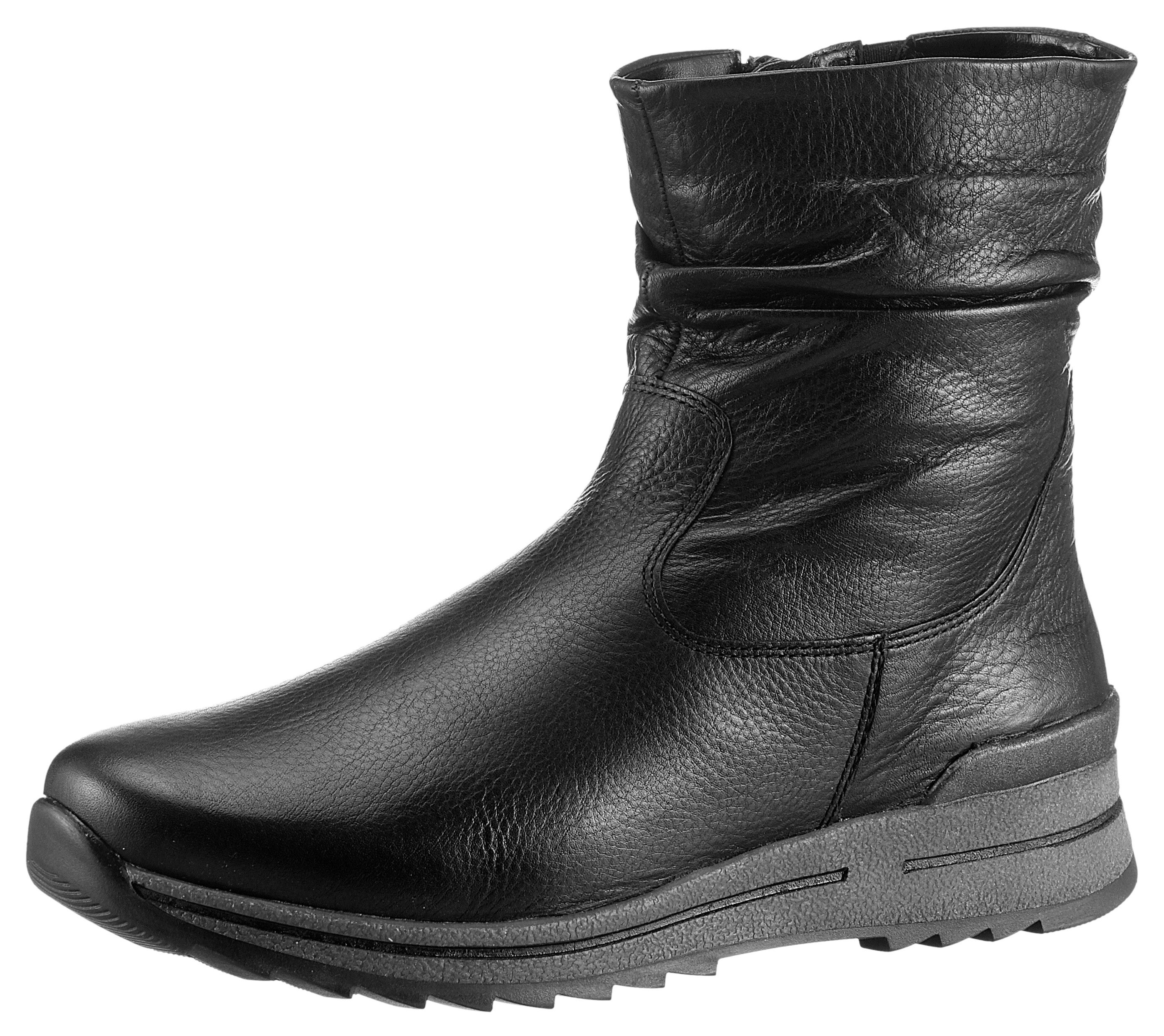 Ara OSAKA Schlupfboots, Stiefelette, Keilabsatz, Casual-Boots in Komfortweite H = sehr weit