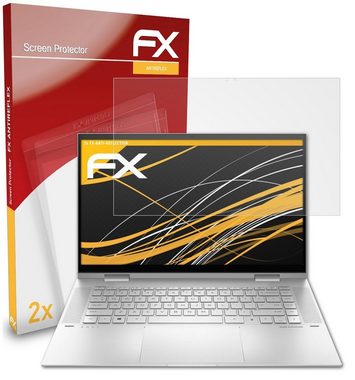 atFoliX Schutzfolie für HP Envy x360 15-es0775ng, (2 Folien), Entspiegelnd und stoßdämpfend