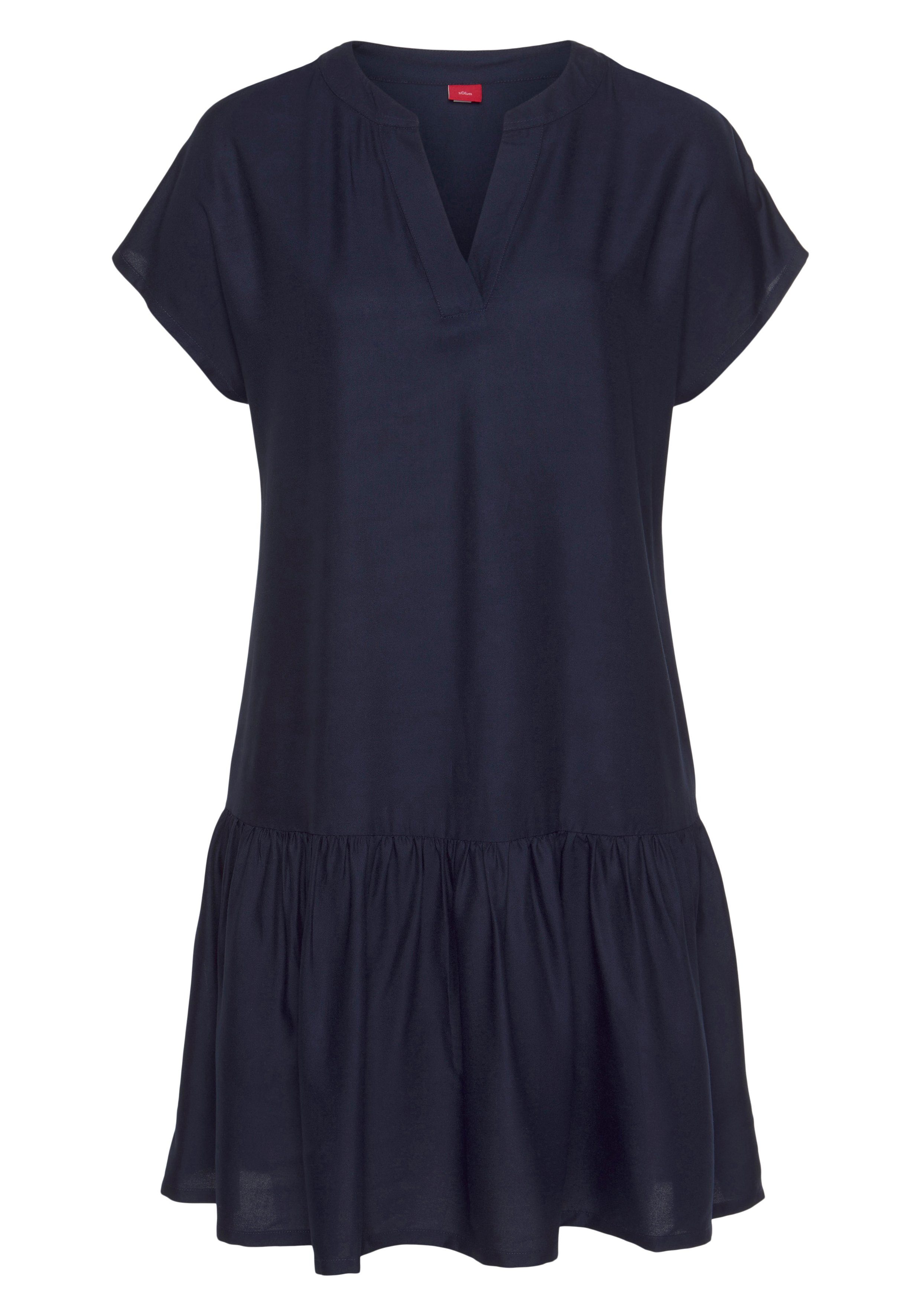 s.Oliver Blusenkleid mit Volant am Rock, Tunikakleid, Sommerkleid, Basic günstig online kaufen