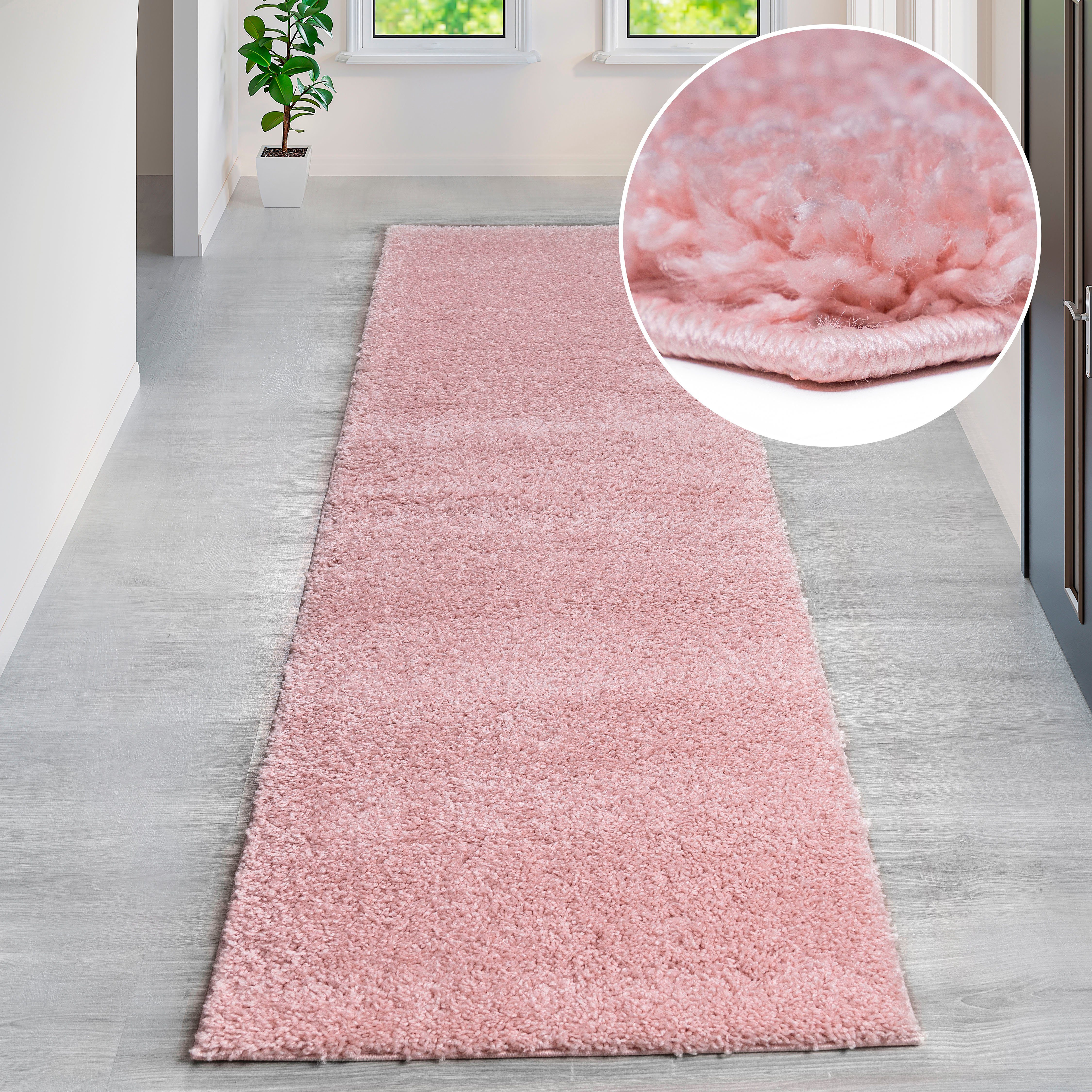 OTTO home Hochflor-Teppich Viva Shaggy, in Standard- und Premium-Qualität, 30 mm oder 45 mm Höhe, rechteckig, Uni Farben, einfarbig, weich, kuschelig, Läufer, Kundenliebling