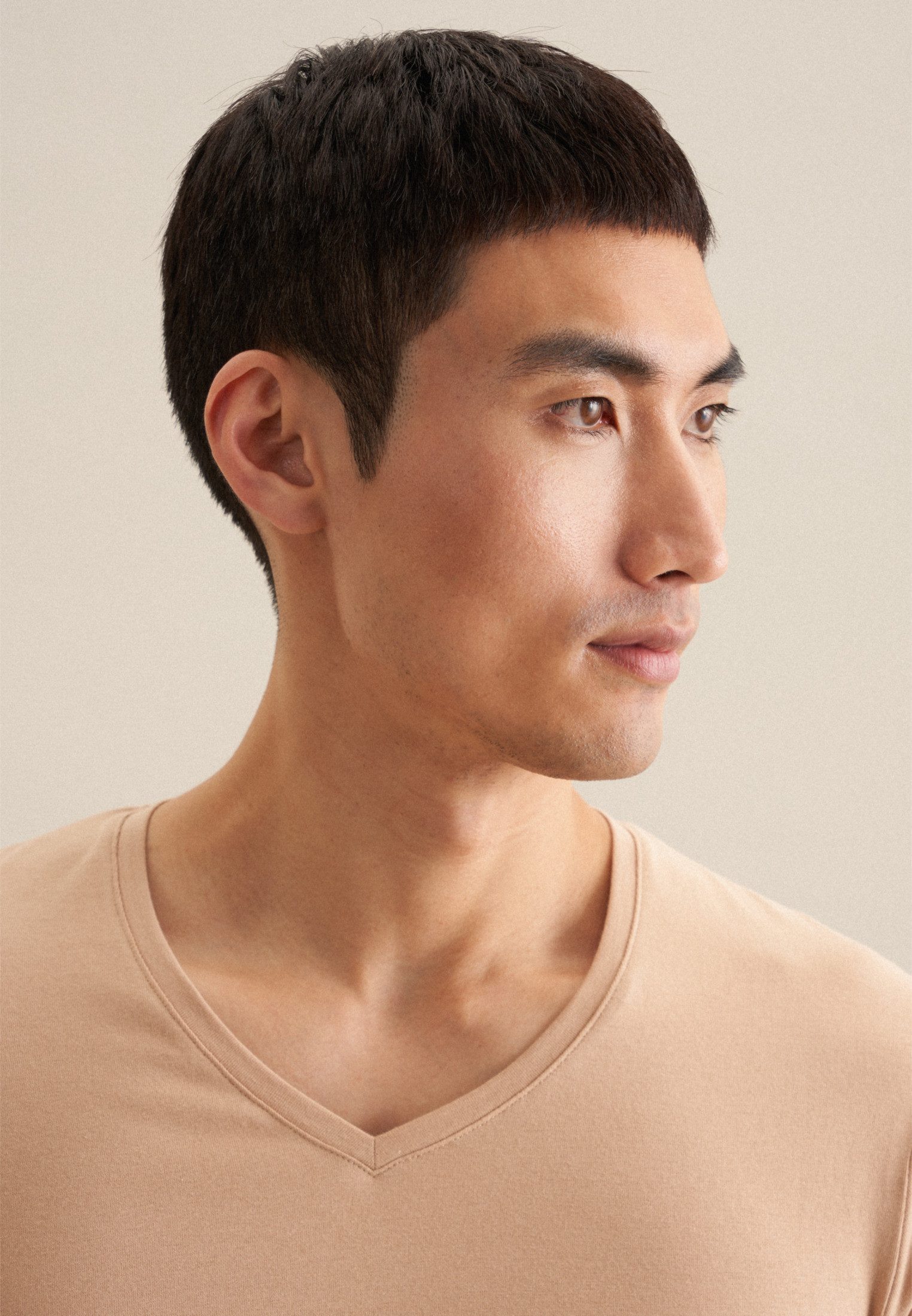 seidensticker T-Shirt 1/2 V-Neck Uni