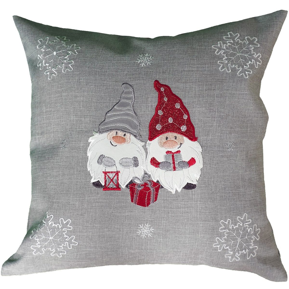 Kissenbezüge Kissenhülle AMIRA hellgrau 40x40 cm Polyester mit Reißverschluss