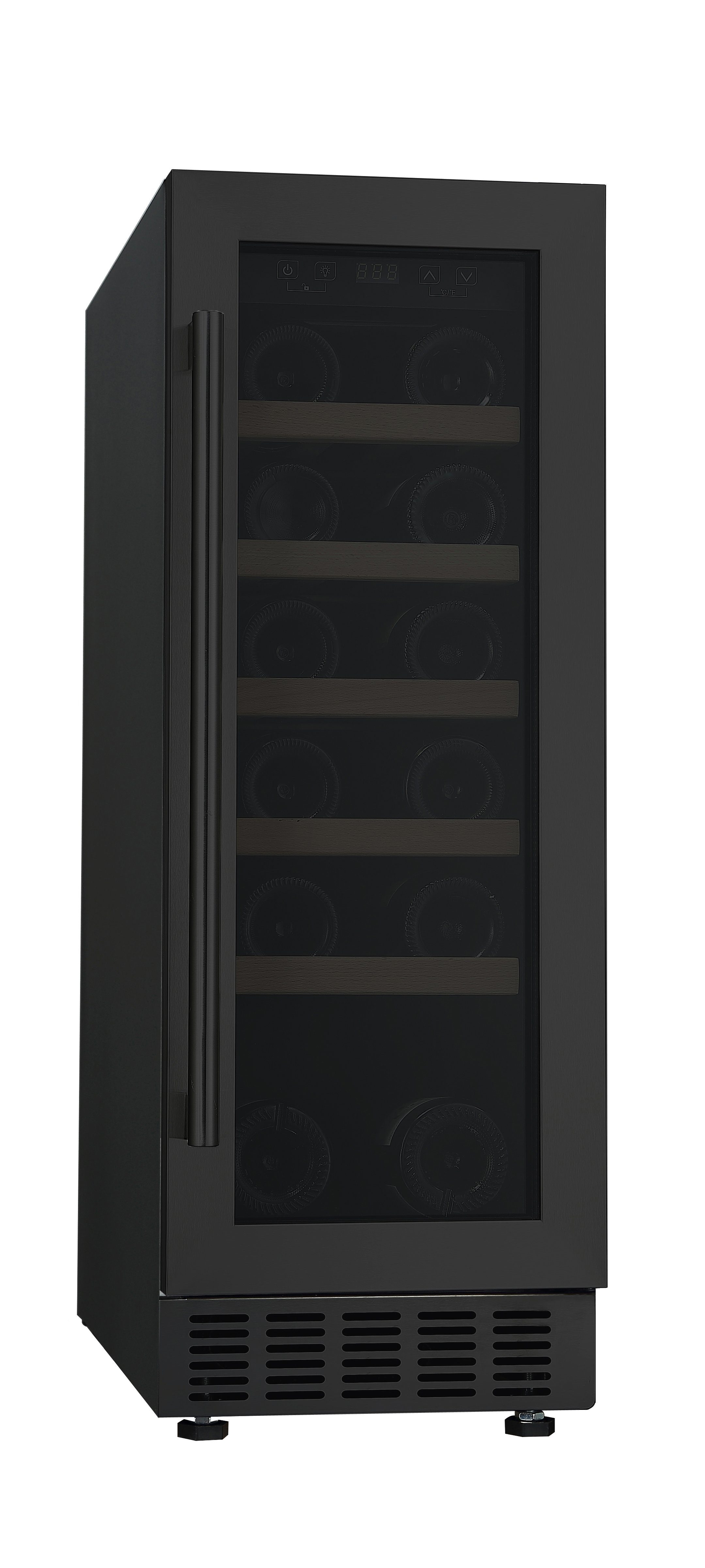 PKM Weinkühlschrank PKM UWTS56-20G, für 20 Flaschen,LED-Beleuchtung, 1 Temperaturzone, regelbares Thermostat