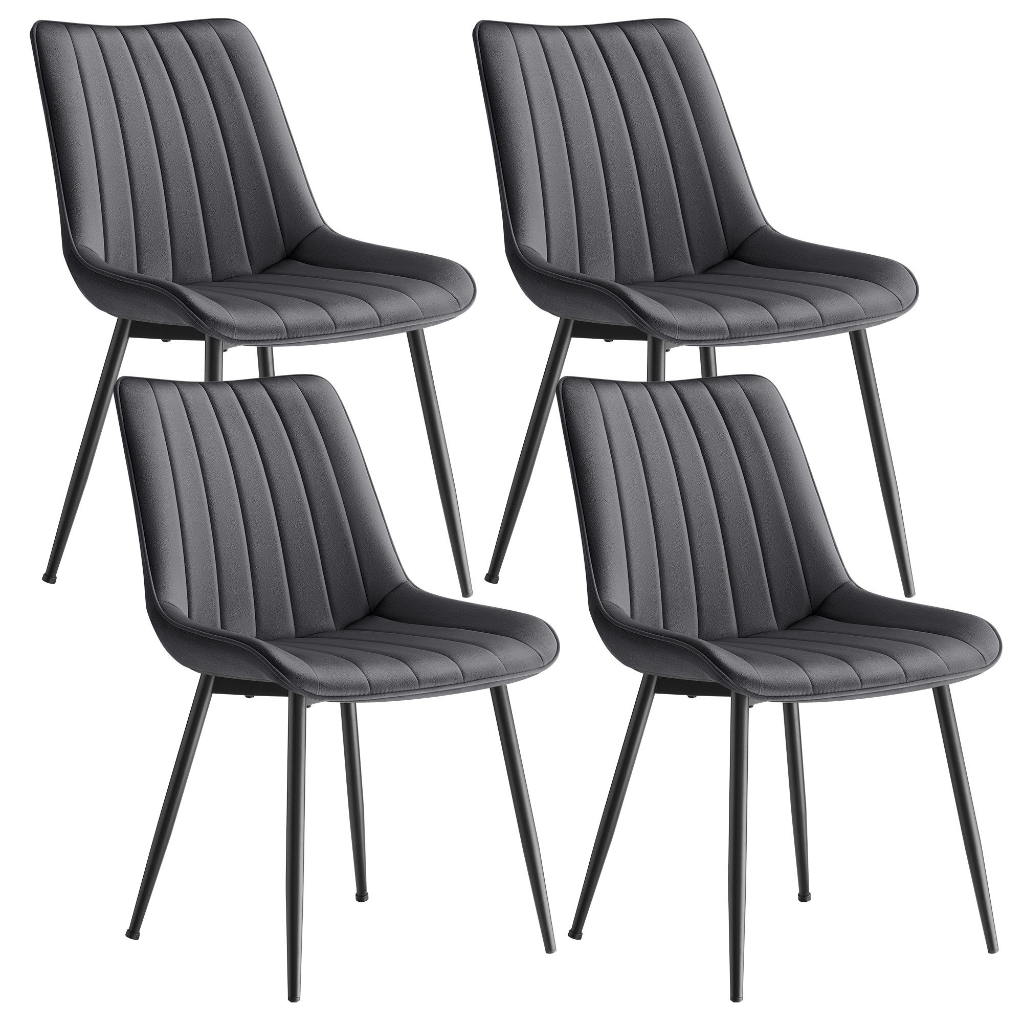 SONGMICS Esszimmerstuhl (4 St), Küchenstuhl, Samt,Polsterstuhl, günstig online kaufen