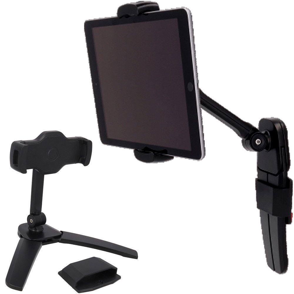 Tablet-Halterung Tablethalter Handyhalter Ständer mit Wandhalterrung Metall schwarz