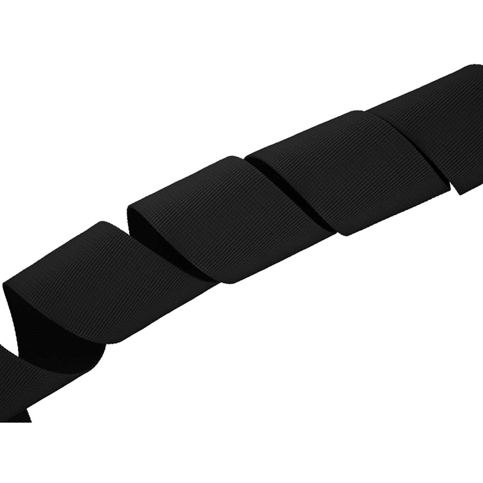 maDDma Gurtband Polyester 10m lang 50mm breit Farbwahl Rollladengurt, 580 schwarz | Rollladen-Ersatzteile