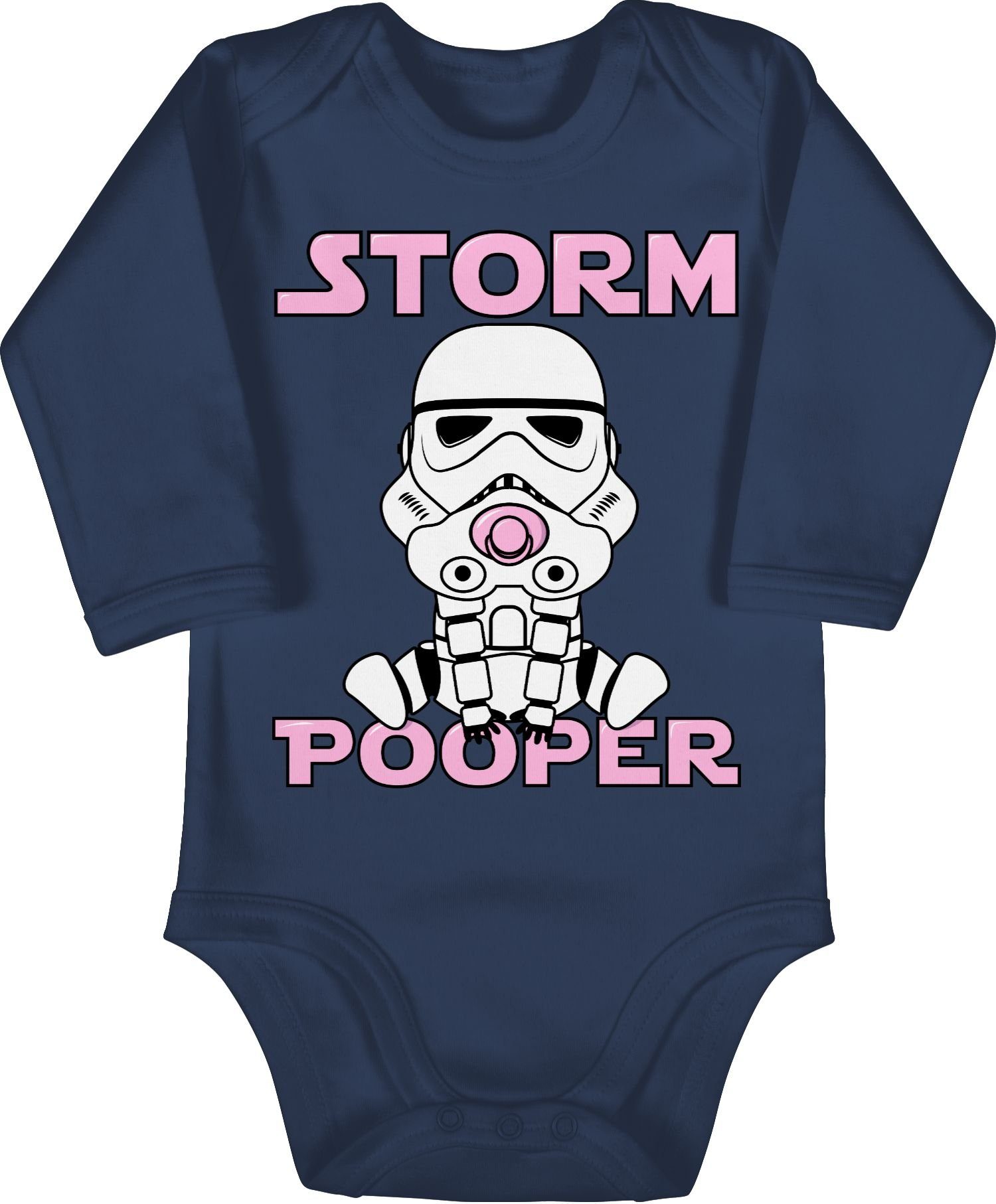 I Navy Baby Pooper Shirtbody Storm Shirtracer 2 Blau Sprüche