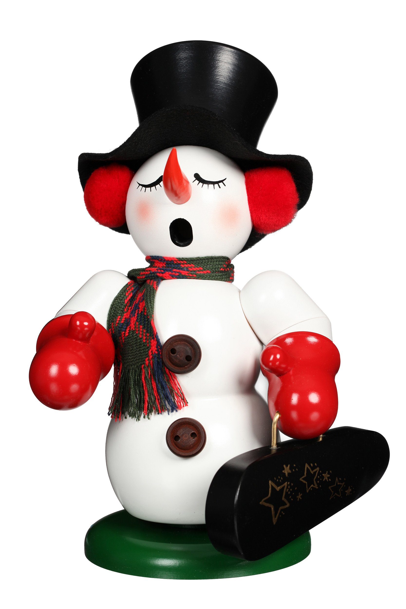 Christian Ulbricht Räuchermännchen Ulbricht Räuchermännchen Schneemann weiß mit Geigenkasten