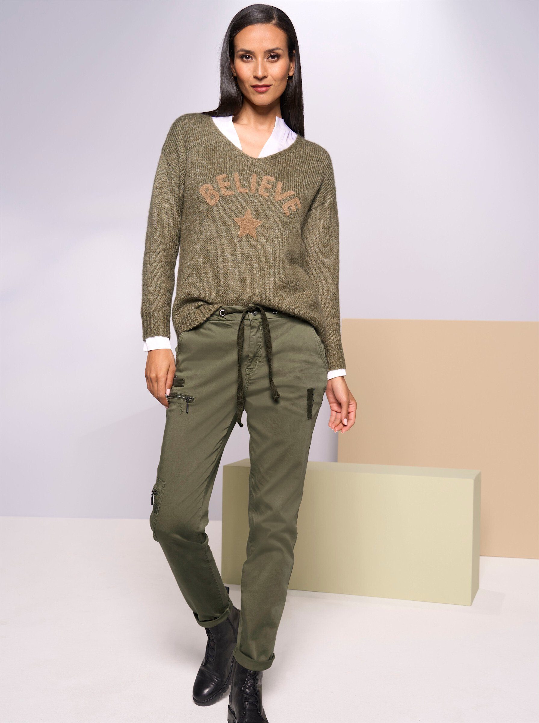 heine Jerseyhose Cargohose Innenbeinlänge ca. 74 günstig online kaufen