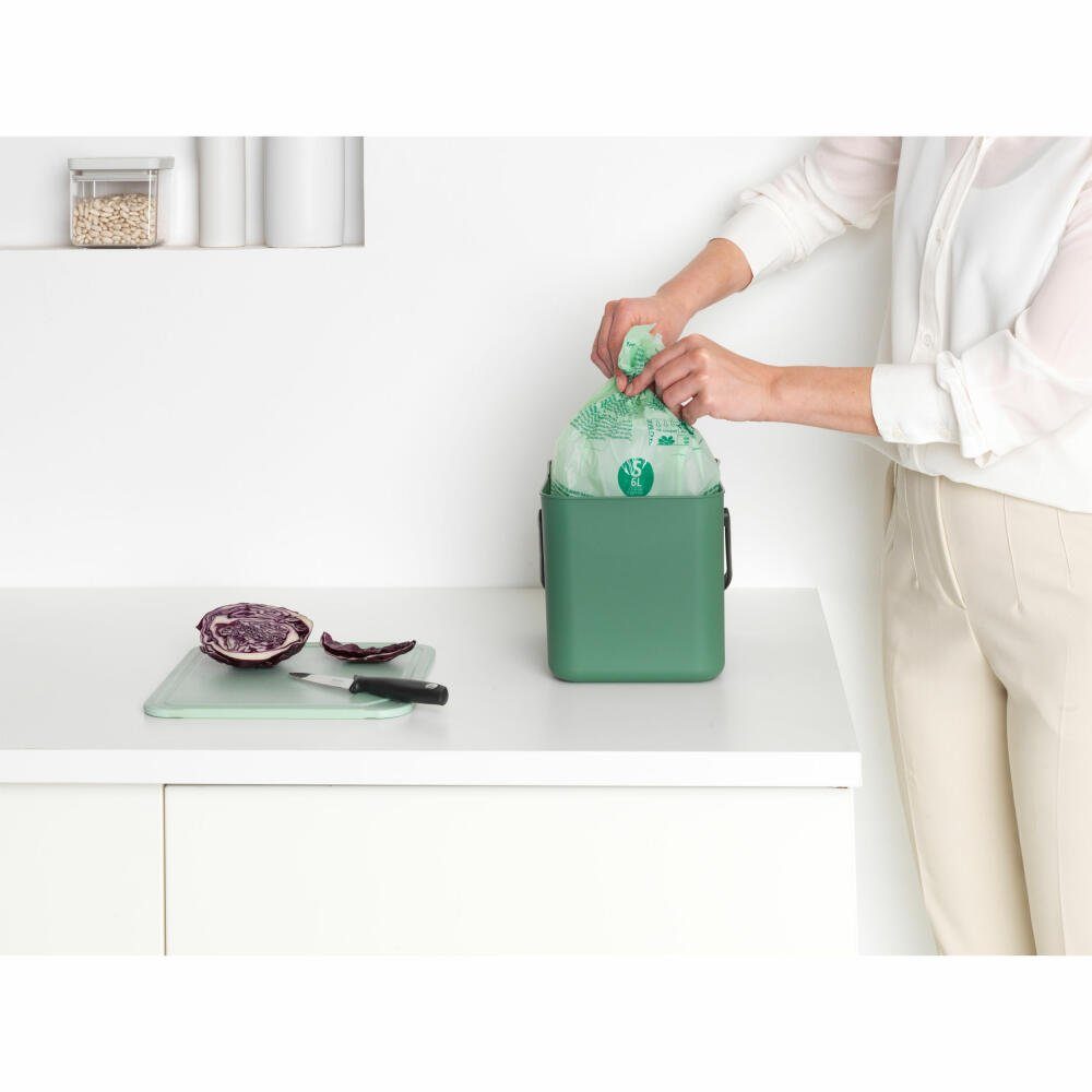 Sort Fir Go, Mülleimer 6 L, & Green Brabantia