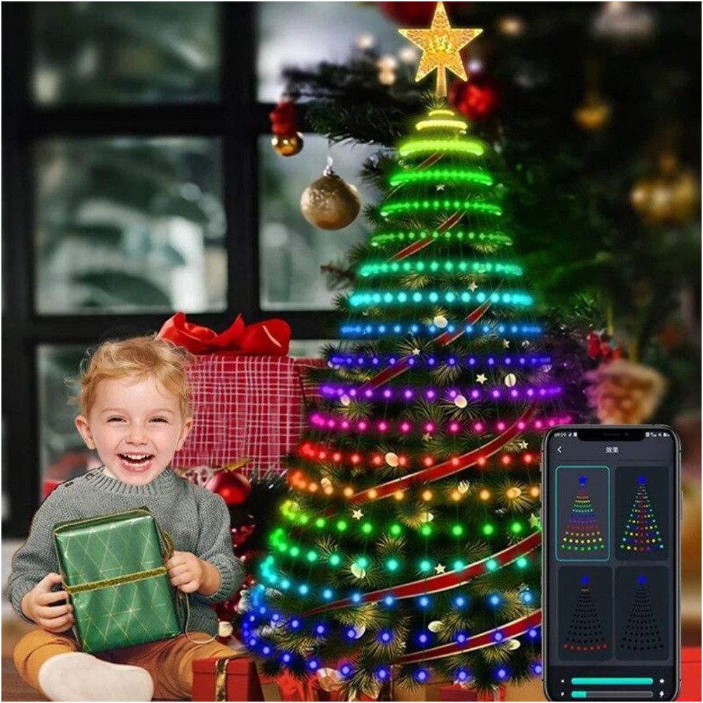 PRIISF LED-Lichterkette Weihnachtsbaum Lichterkette Lichtvorhang Weihnachts günstig online kaufen