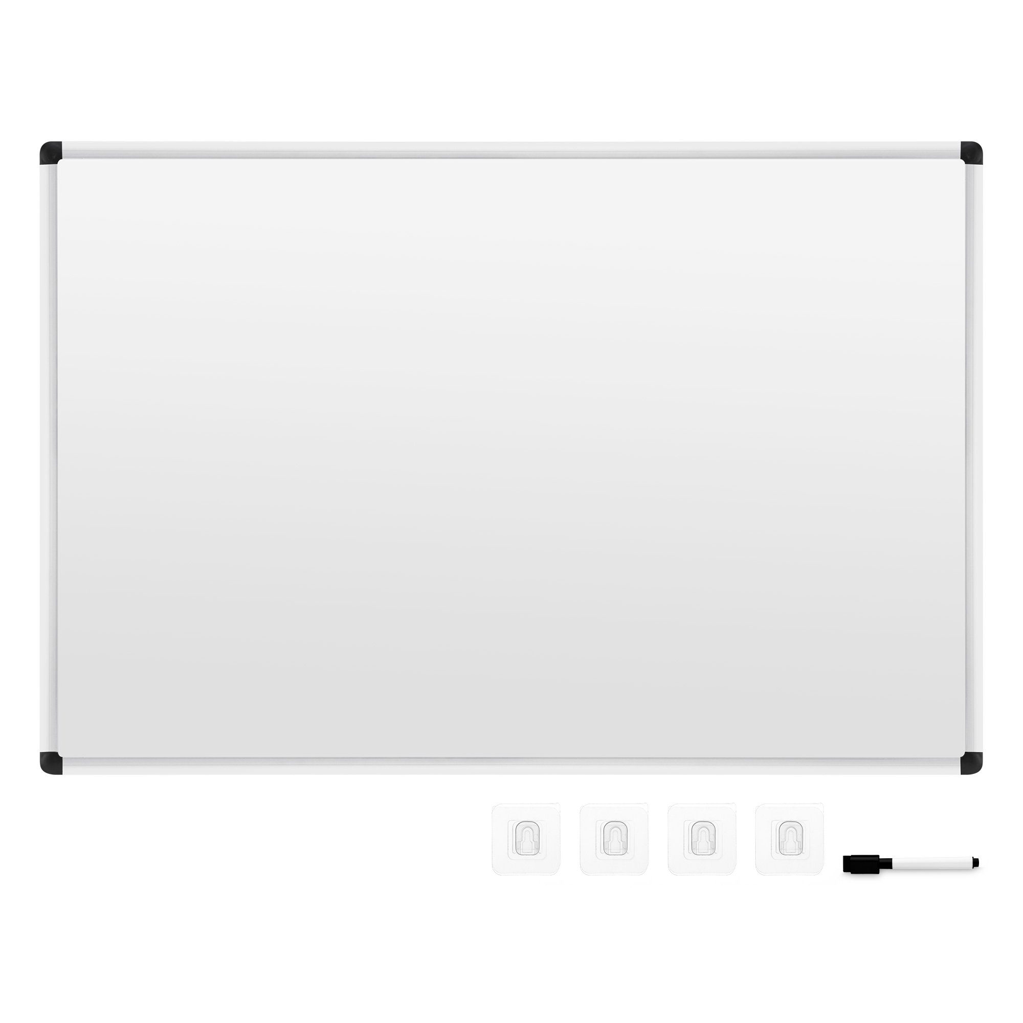 Whiteboard/Magnettafel - Navaris mit Aluminium Rahmen Kombiboard Tafel Memoboard