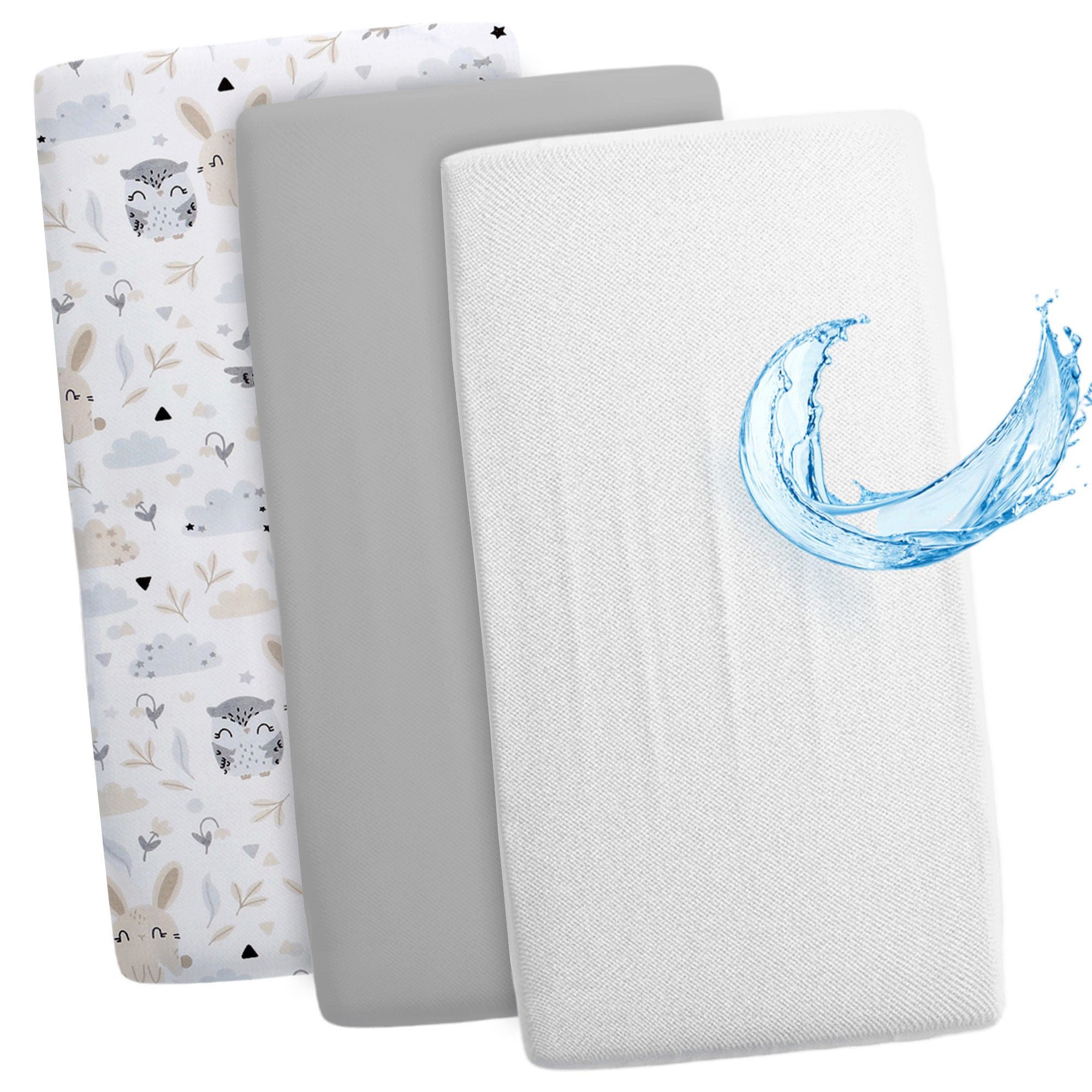 Totsy Baby Spannbettlaken Spannbettlaken Kinderwagen Stubenwagen Set - 2 x günstig online kaufen