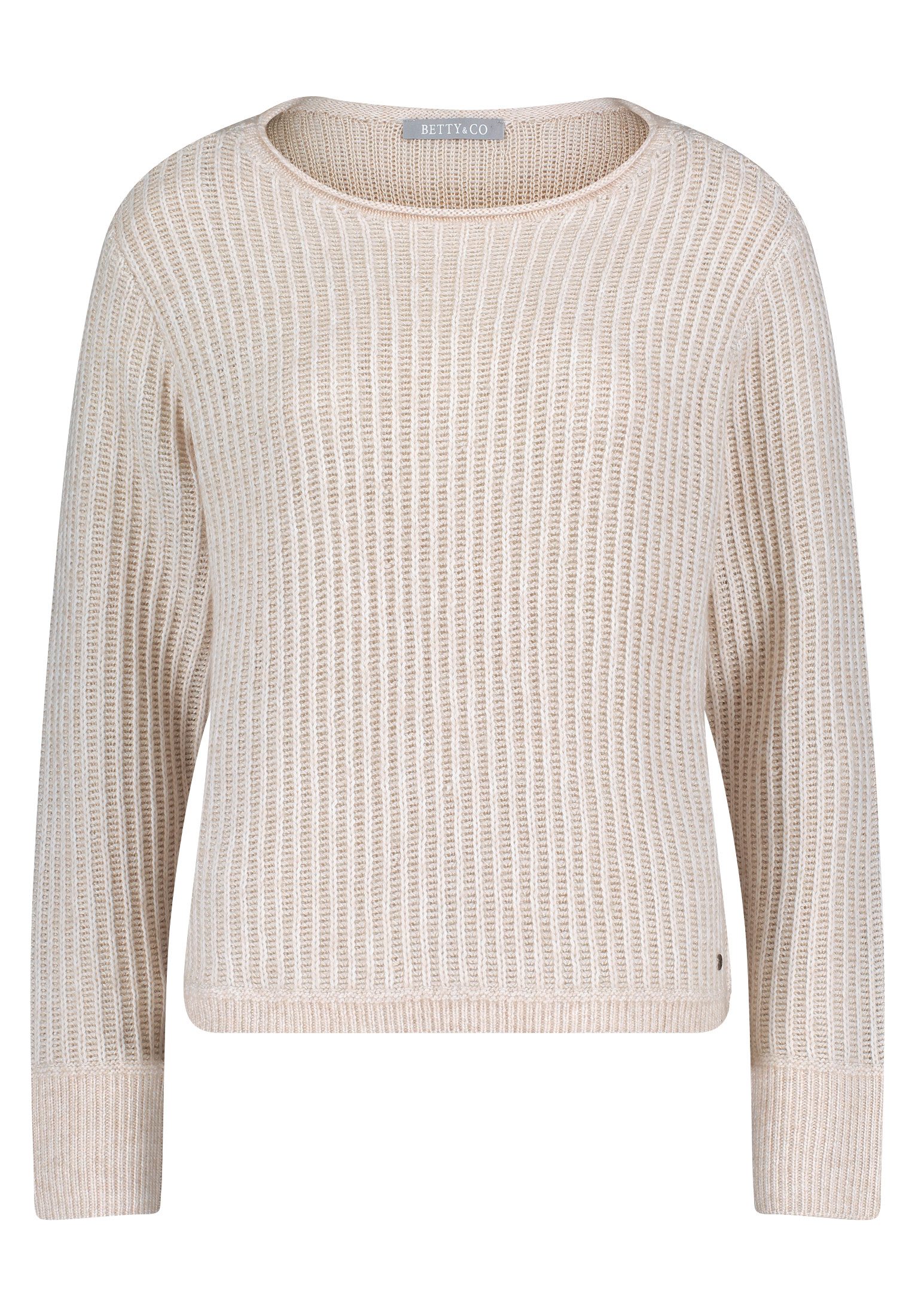 Betty&Co Strickpullover Damen Grobstrick-Pullover mit Lurexfaden günstig online kaufen