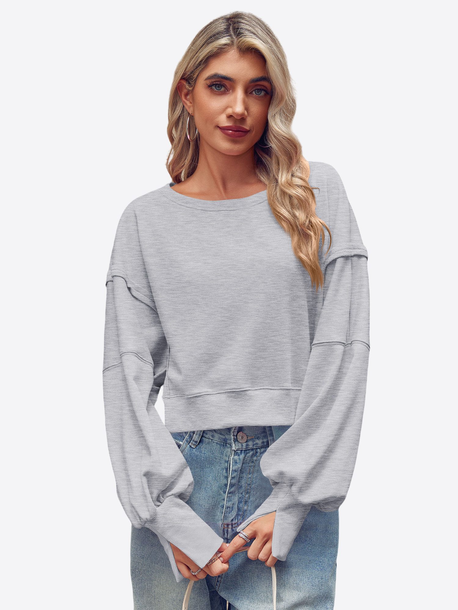 Imily Bela Sweatshirt Damen Langärmliges Lässige günstig online kaufen