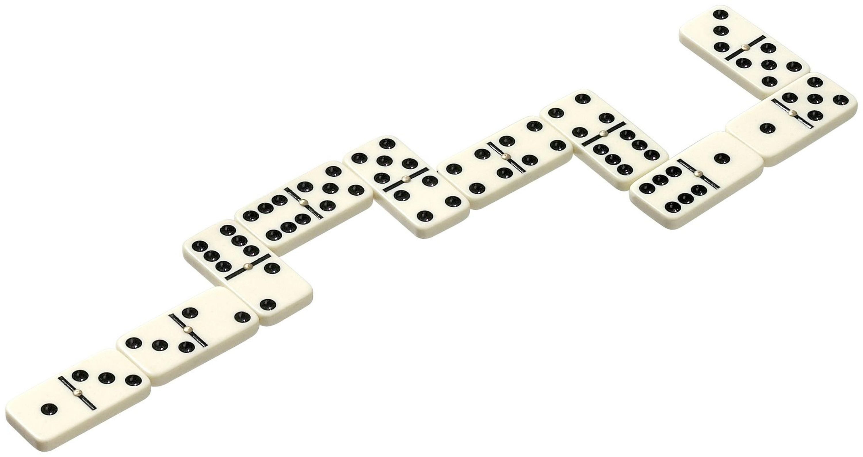 Philos Spiel Domino Spiel Doppel 6 mit 28 Steinen im Holzkasten