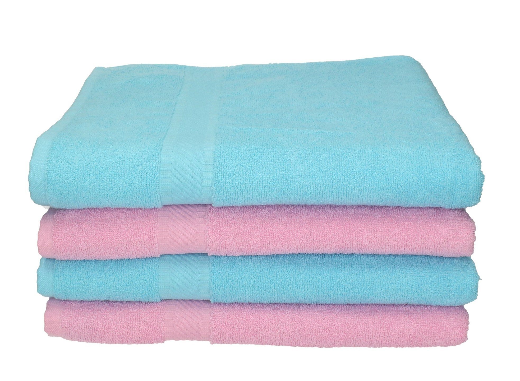 türkis, 4 Duschtücher 100% x cm Stück rosé Betz Baumwolle Palermo 100% Baumwolle 140 70 und Duschtücher