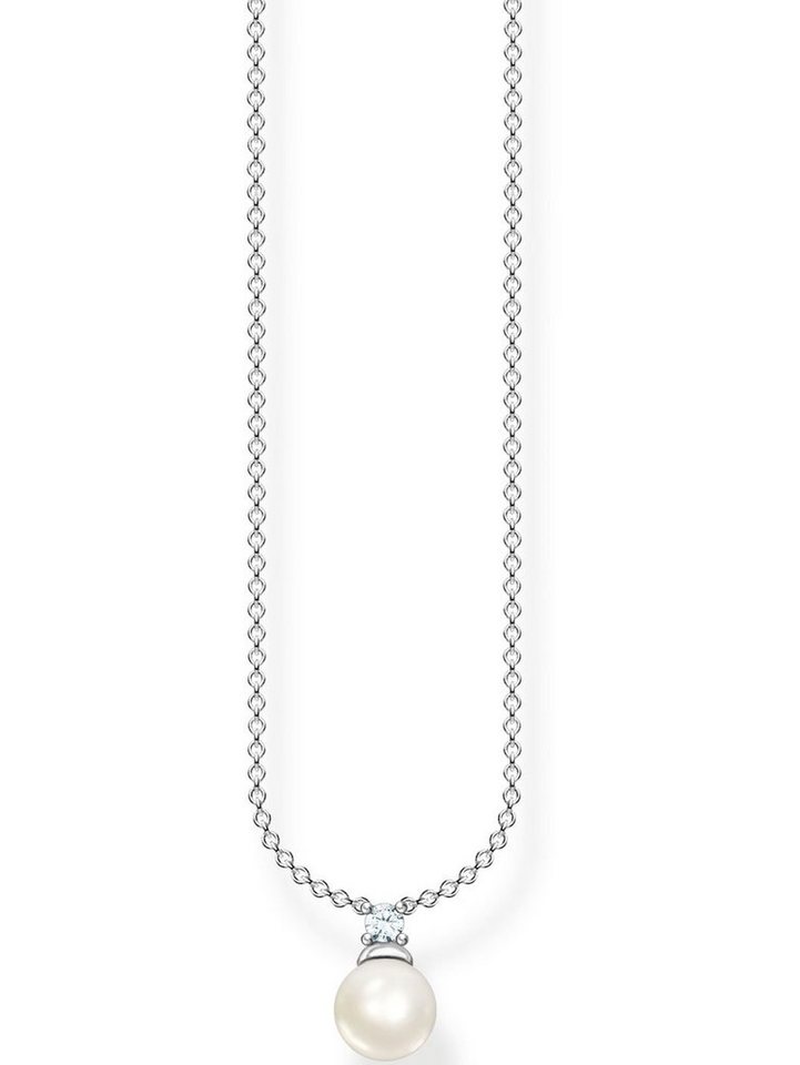 THOMAS SABO Silberkette Thomas Sabo Damen-Kette 925er Silber Perle | Silberketten