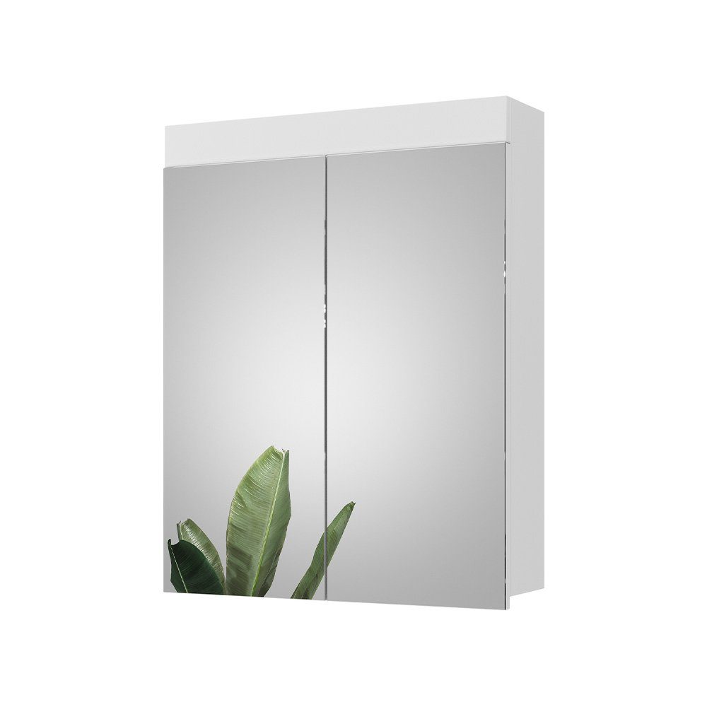 Vicco Badspiegelschrank Luna Weiß 60 x 77 cm günstig online kaufen