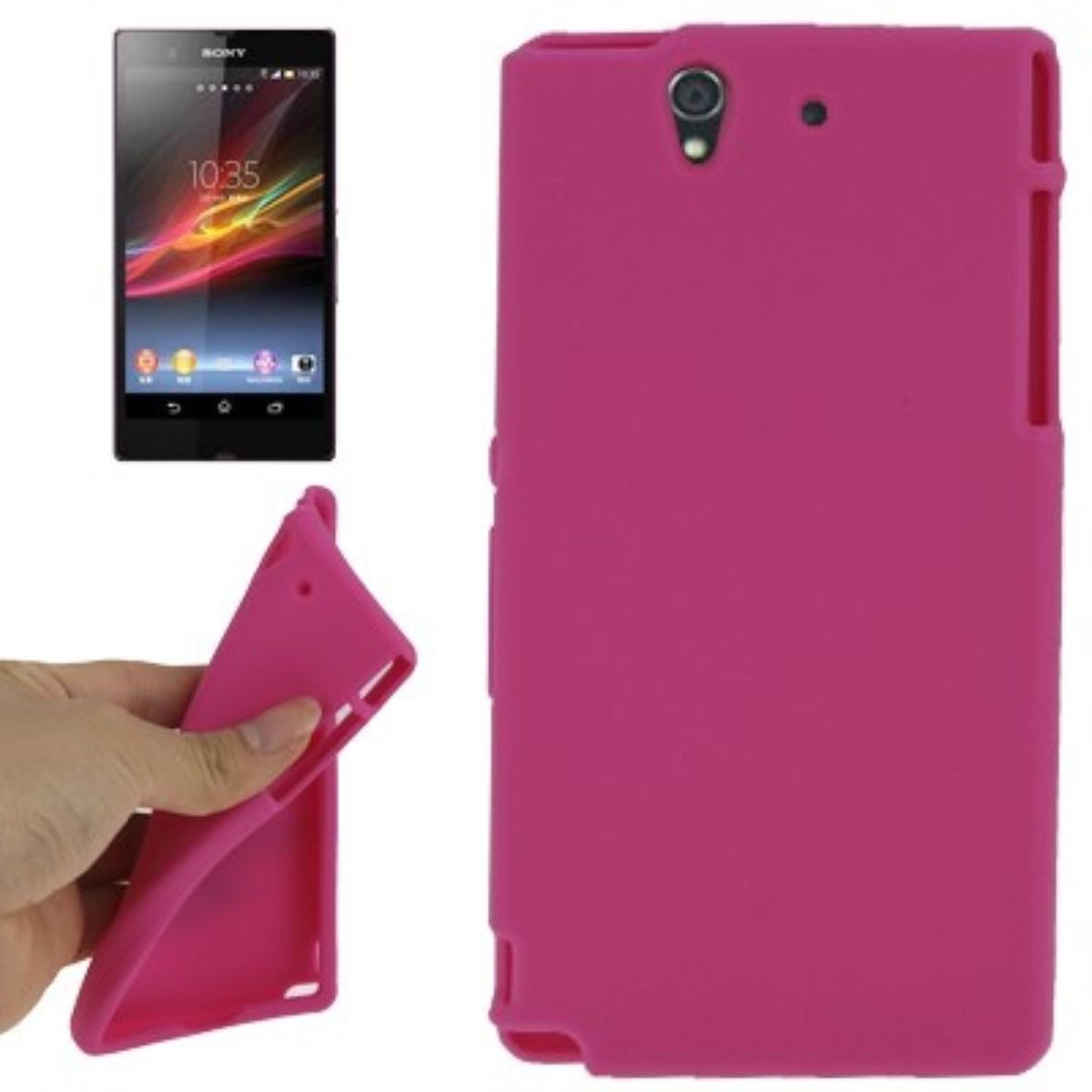 König Design Handyhülle Sony Xperia Z, Sony Xperia Z Handyhülle Backcover Rosa