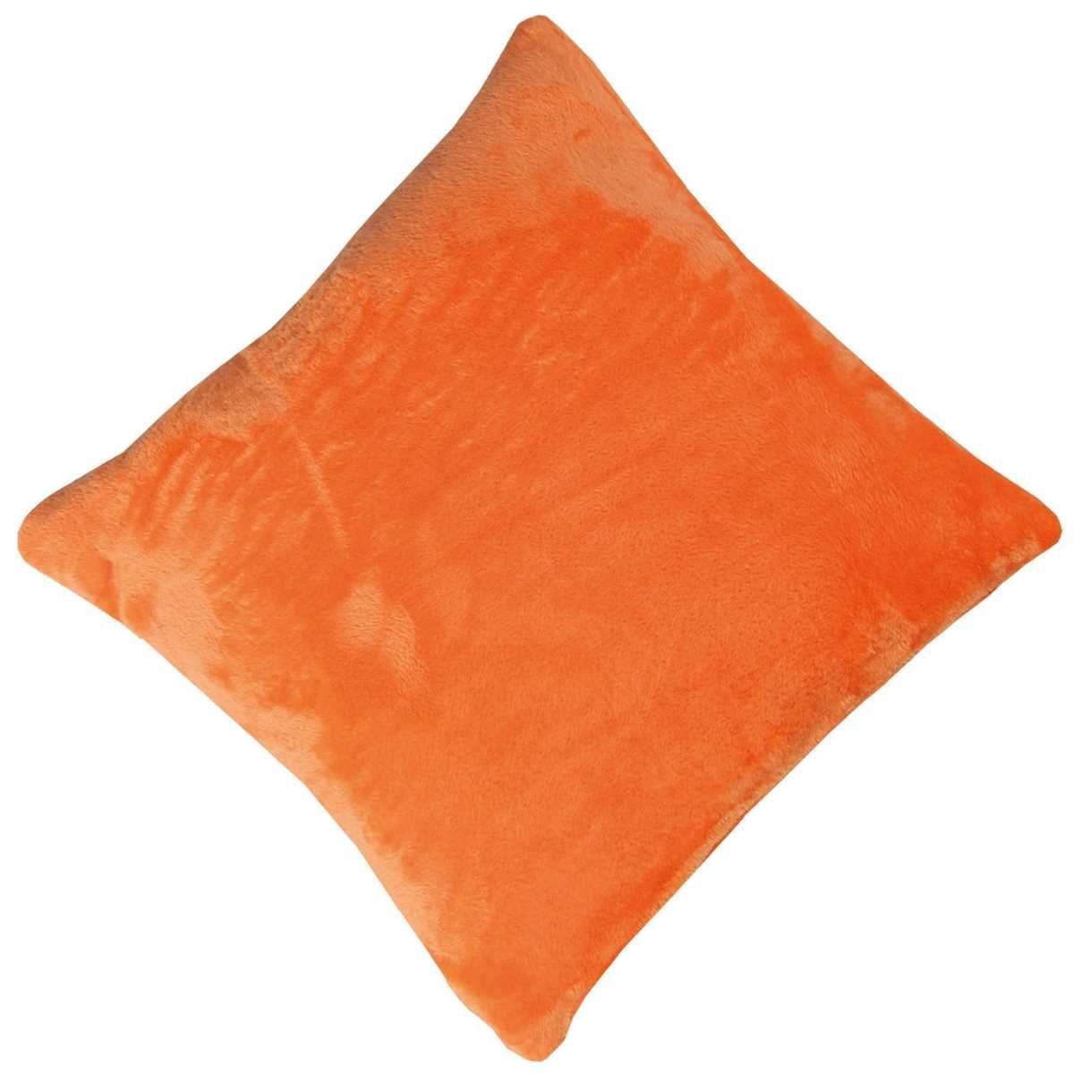 Kissen Bestlivings (40x40 Flauschbezug Kissenbezug Stück), verfügbar, Celina, viele cm) Orange Kissenbezüge mit Größen Reißverschluss, Bezug versch. (1 /