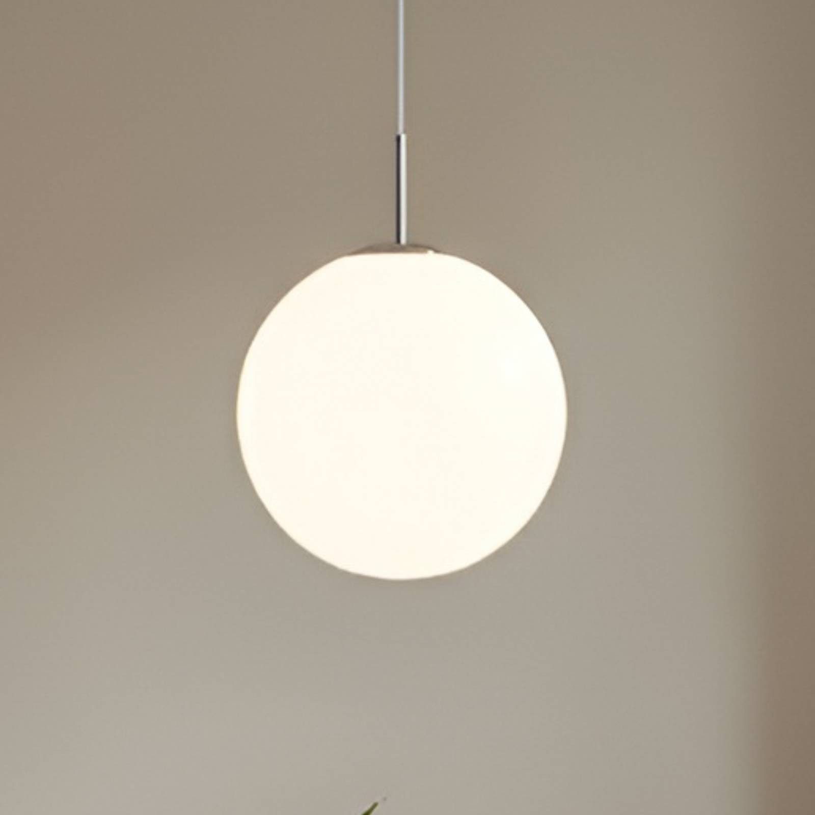 Lindby Hängeleuchte Marike, Glas Weiß IP20, 1 x 15 W LED