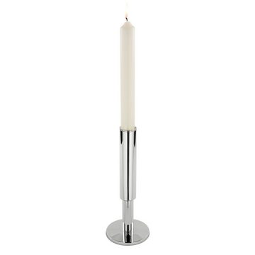 Fink Kerzenleuchter Leuchter RITMO - silberfarben - Stahl vernickelt - H.23,7cm, vernickelt